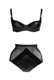 Ava Balconette Leather Bra Set Something Wicked