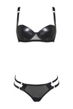 Nina Balconette Leather Bra Set Something Wicked