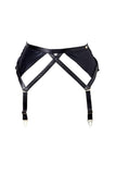 Jade Satin Leather Garter Belt Something Wicked