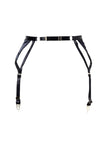 Jade Satin Leather Garter Belt Something Wicked