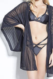 Jade Striped Mesh Kimono Something Wicked