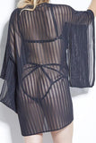 Jade Striped Mesh Kimono Something Wicked