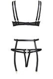 Nina Soft Cup Leather Bra Set Something Wicked