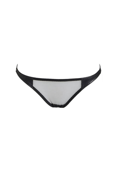 Nina Peep Mini Leather Brief Something Wicked