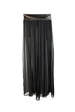 Ava Leather & Silk Georgette Skirt Something Wicked
