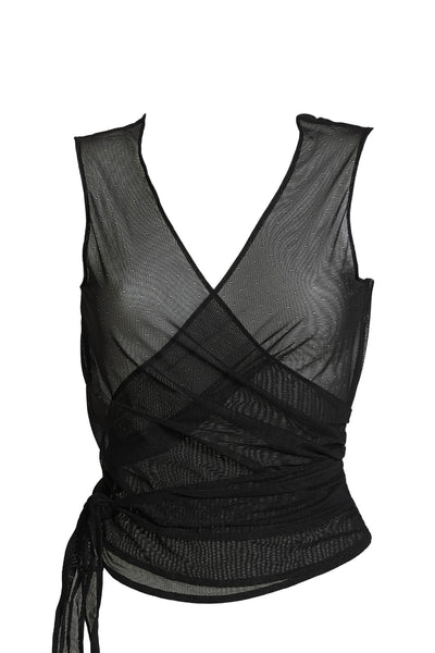 Lexi Sheer Mesh Wrap Top Something Wicked