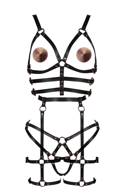 Subjection Eternity Rose Gold Lingerie Set VoyeurX