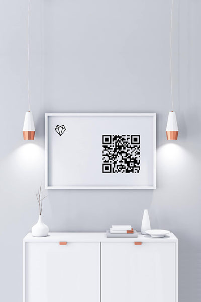 Framed Crypto Love • Support with Sats Darkest Fox