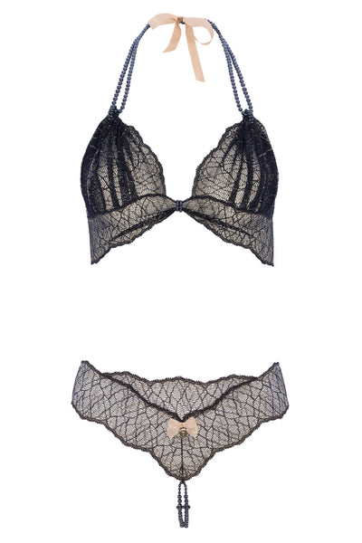 Sydney Dark Pearls Thong Set Bracli