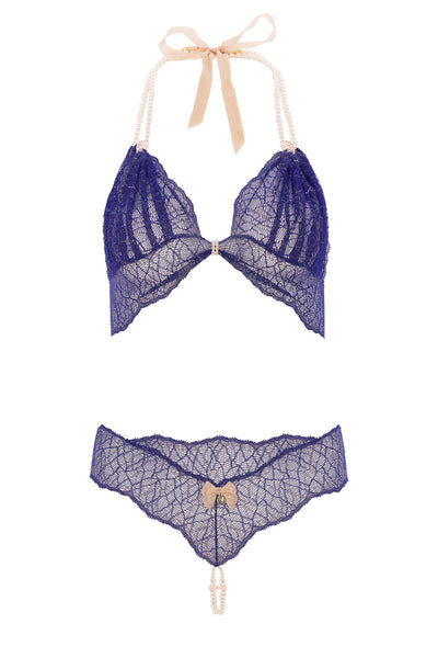 Sydney Blue Lace Double Pearls Set Bracli