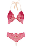 Sydney Red Lace Double Pearls Set Bracli