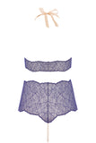 Sydney Blue High Waist Pearl Thong Set Bracli