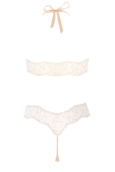 Sydney Ivory Lace Double Pearls Set Bracli
