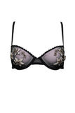 Satine Sheer Black Embroidered Demi Bra Taryn Winters