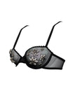 Satine Sheer Black Embroidered Demi Bra Taryn Winters