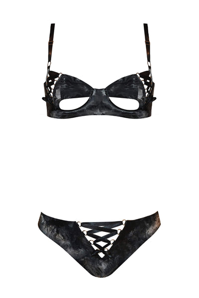 Thecla Pontia Latex Lingerie Set Elissa Poppy