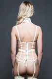 Theia White Latex Basque Elissa Poppy