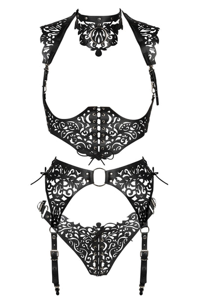 Lucy Leather Thong Set VoyeurX