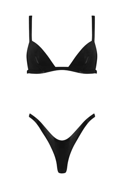 Latex Triangle Lingerie Set Elissa Poppy