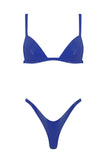 Royalblue Navy Latex Triangle Lingerie Set Elissa Poppy