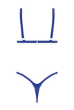 Royalblue Navy Latex Triangle Lingerie Set Elissa Poppy