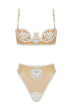 Maia White Latex Thong Set Elissa Poppy