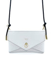 Medium Envelope White Leather Purse domestique